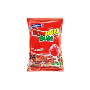 Chupeta Fresa Intensa Bon Bon Bum - 15 x 24 (456Gr)